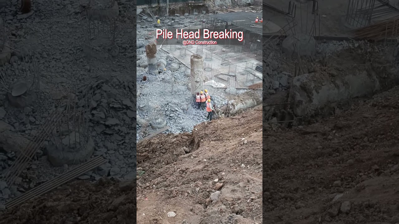 Pile Head Breaking  #pile #foundation