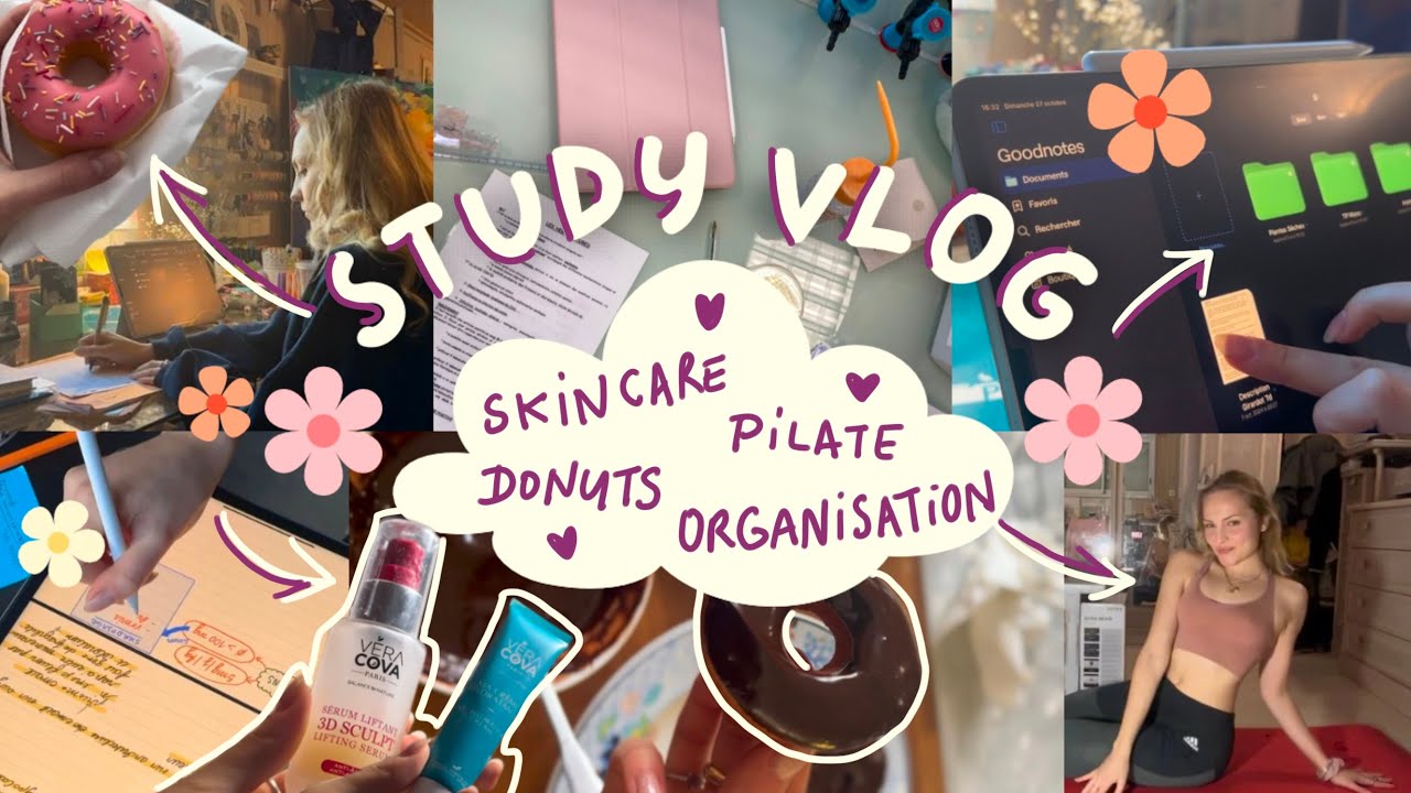 Study Vlog week end productif en tant qu&rsquo;&eacute;tudiante en 5 &egrave;me ann&eacute;e de pharmacie 🍄💊🧪📓☕️