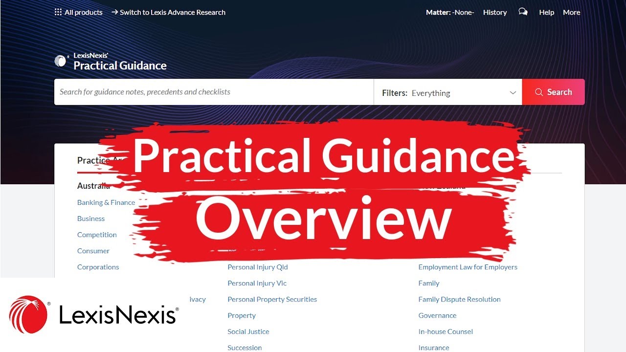LexisNexis Practical Guidance Overview