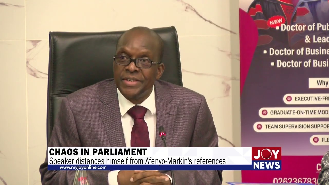 What the Minority Leader is doing is not what I did - Speaker Bagbin responds to Afenyo-Markin.