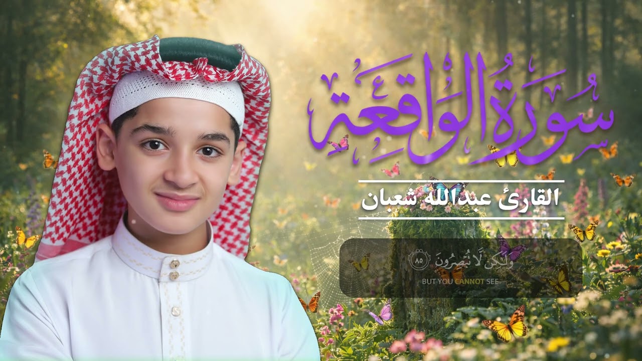 سورة الواقعة || لجلب الرزق ودفع الفقر بإذن الله تعالى|| الطفل القارئ عبدالله شعبان|| Surat Al waqi'a