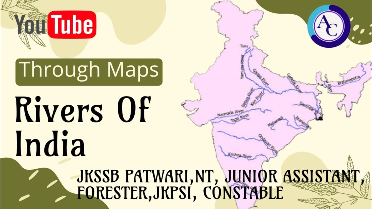 RIVERS AND LAKES OF INDIA | MAPS |PART 1|FOR ALL JKSSB EXAMS|