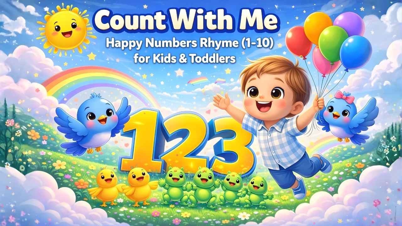 Count With Me | Happy Numbers Rhyme (1–10) for Kids & Toddlers