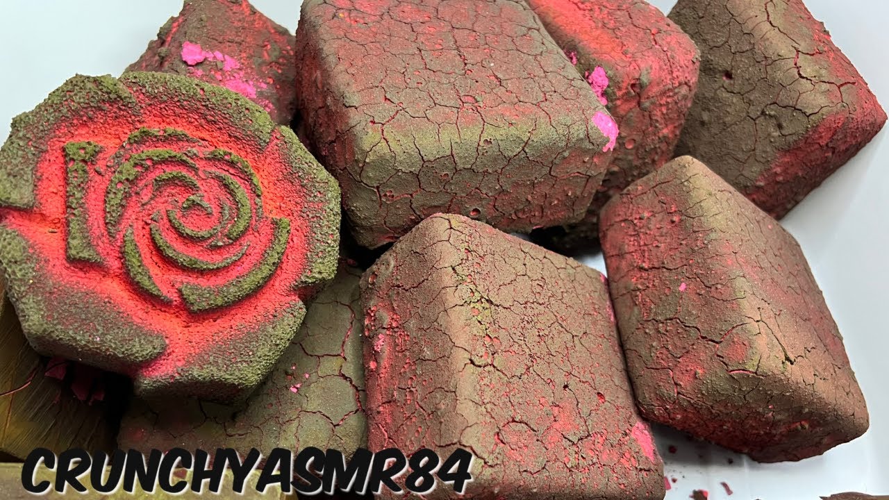 Red Pasted & Damp Dyed Blocks | Oddly Satisfying | ASMR | Sleep Aid