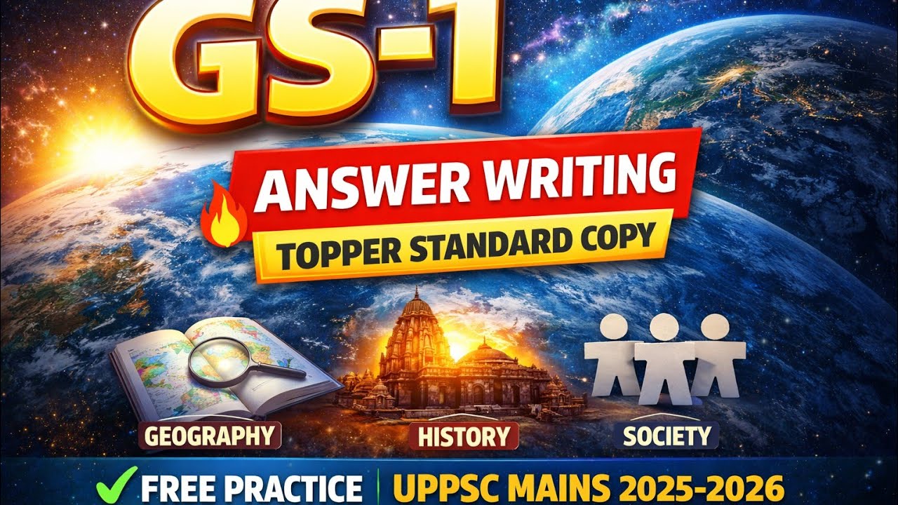  Daily UPPSC Answer Writing Practice | Mains 2025 /2026 | Topper Jaise Answer Kaise Likhe