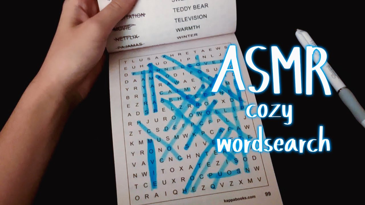COZY Wordsearch🔎 | ASMR | Quiet Rain Sounds