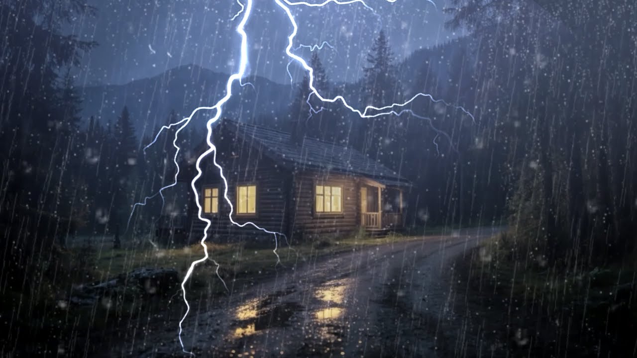 Lluvia y truenos, sonidos de la naturaleza y lluvia para relajarse, meditar, estudiar.