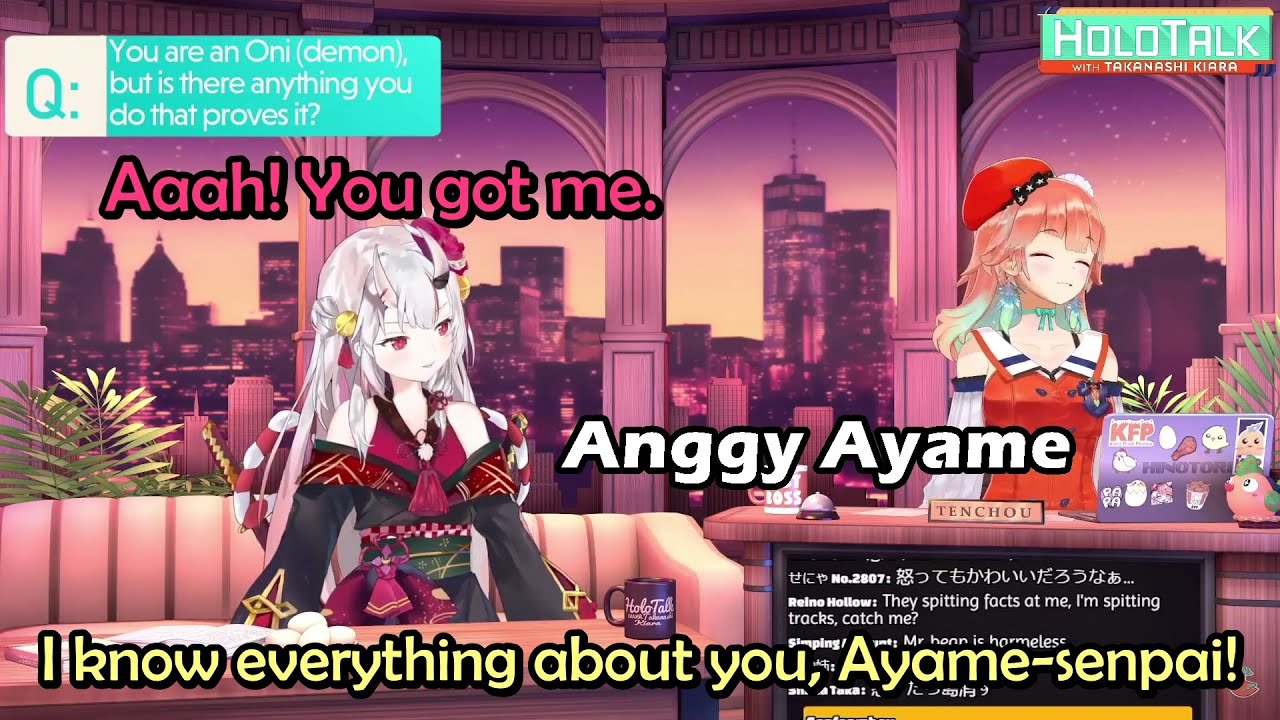 Ayame is Awestruck by What Kiara Knows About Her After She Did Her Research for Holotalk