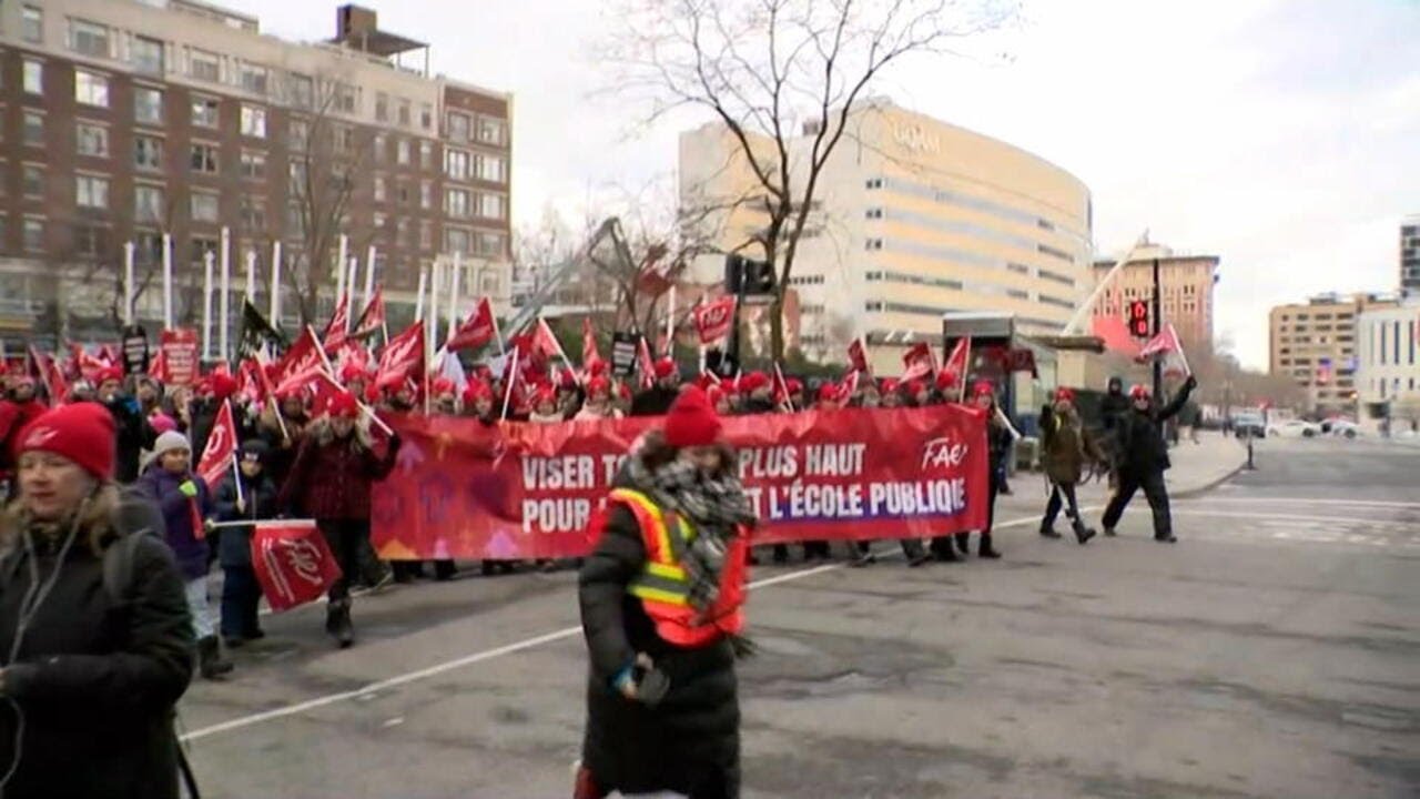 Grande marche de la FAE à Montréal: reportage