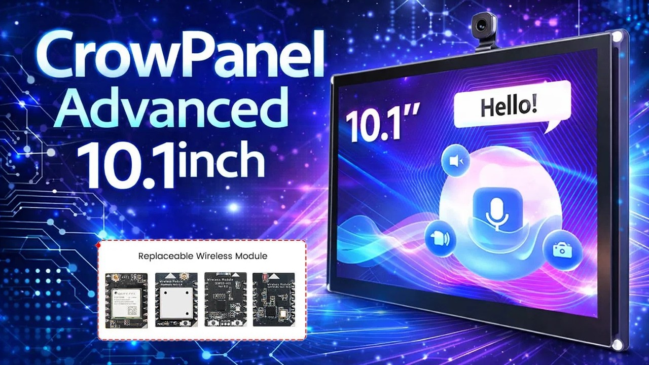 CrowPanel Advanced 10.1-дюймовый дисплей ESP32-P4 HMI с искусственным интеллектом, разрешением 10...