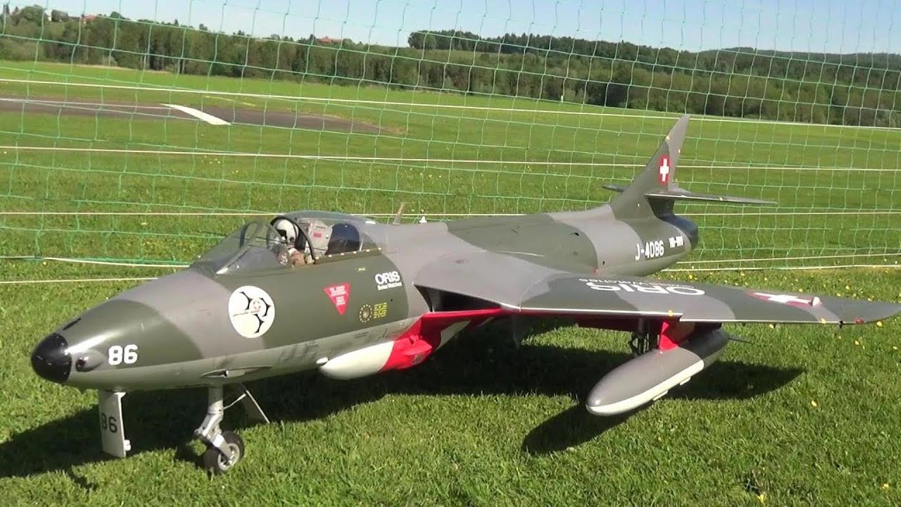 Swiss Air Force Hawker Hunter Mk.58 Turbine RC Jet Scale Model