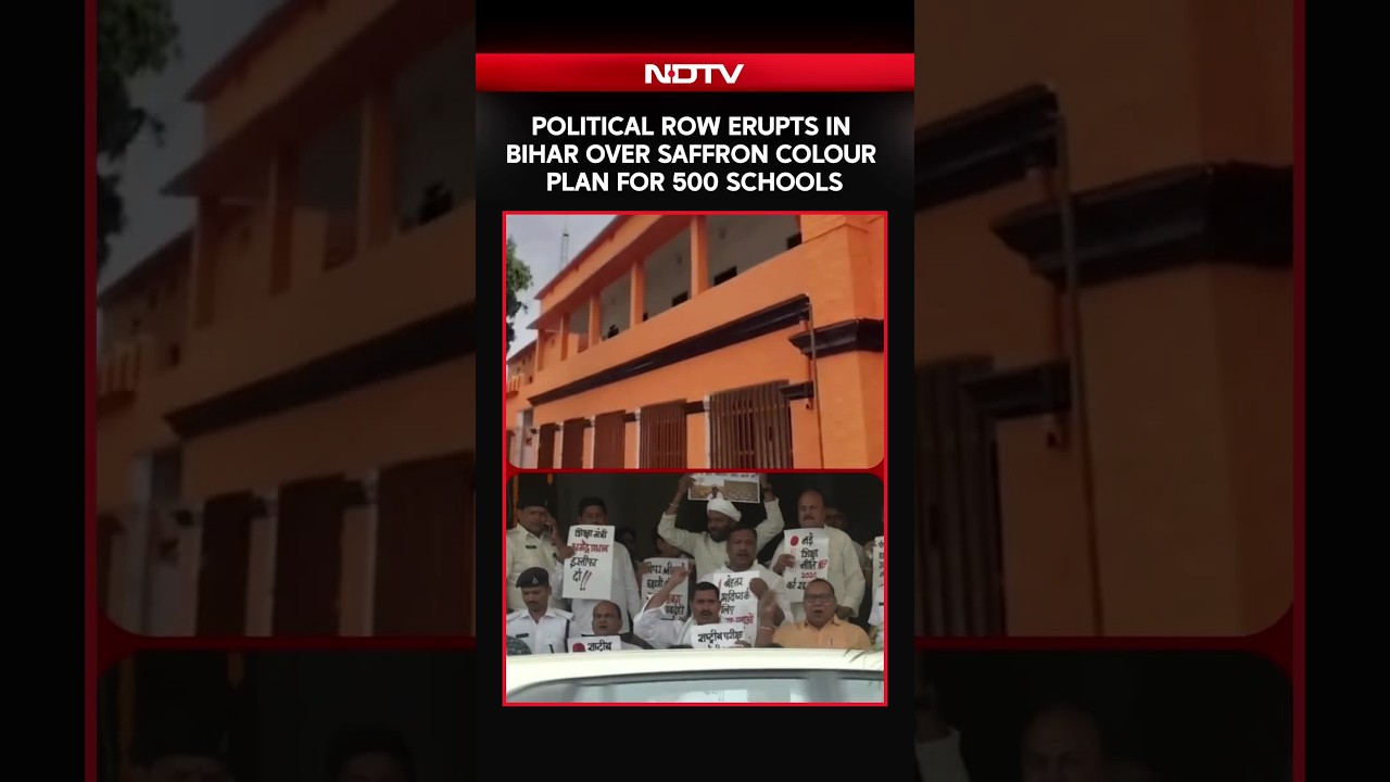 Political Row Erupts In Bihar Over Saffron Colour Plan For 500 Schools