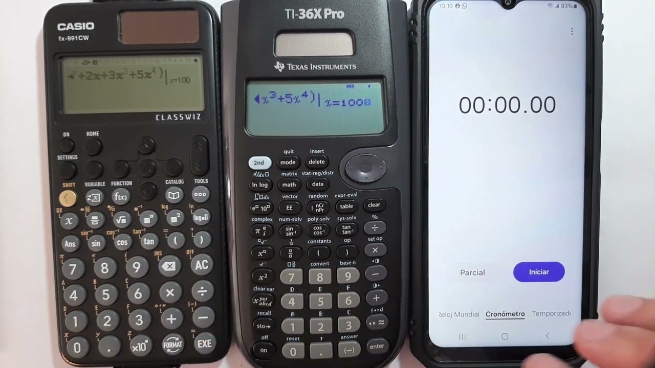 CASIO fx-991CW vs Texas TI-36X Pro Prueba de Velocidad