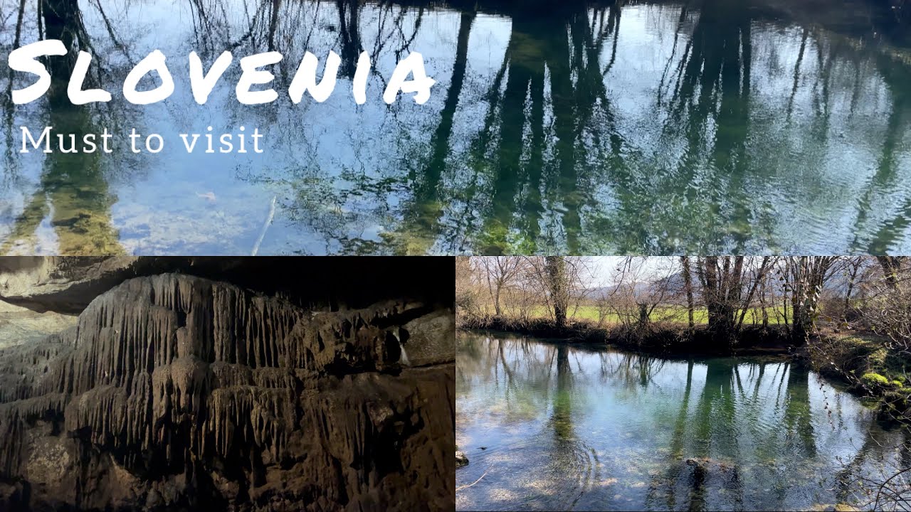 Slovenia. Source of the river Krka and Krka cave.