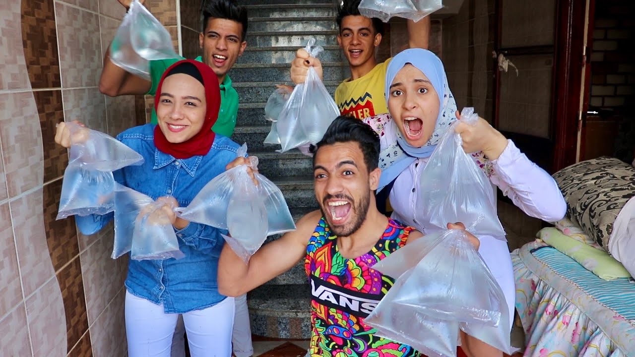 تحدي اكياس المية😂