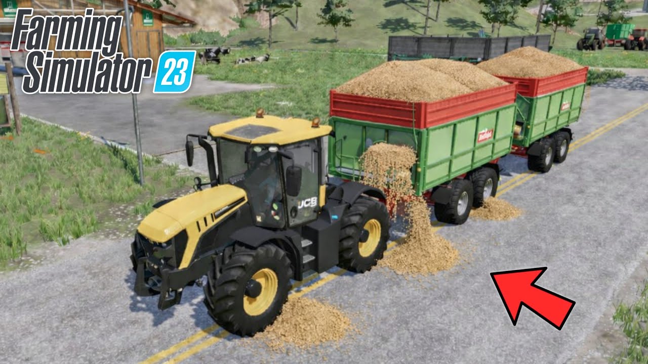 Over Loaded Double Wheat Tipper Selling in Fs23 | Farming Simulator 23