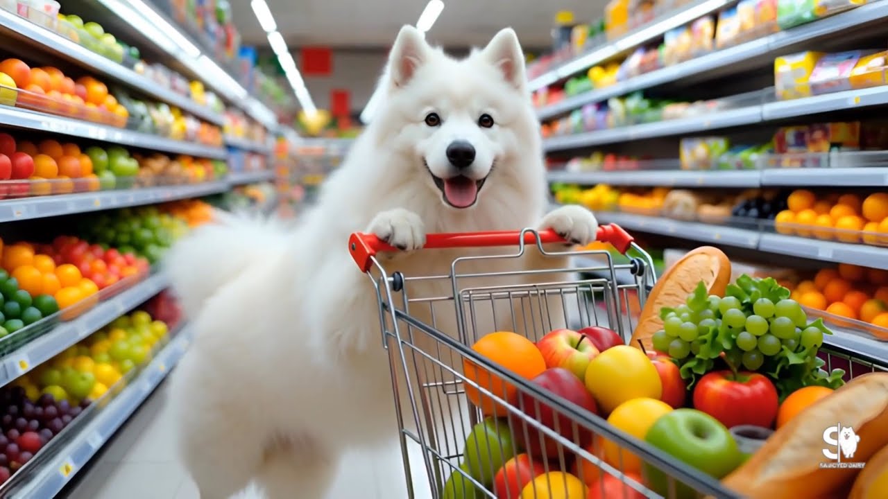 Fluffy Friends 🐶✨ | Samoyed Dog’s Busy Day with Family | Cute Daily Life Routine