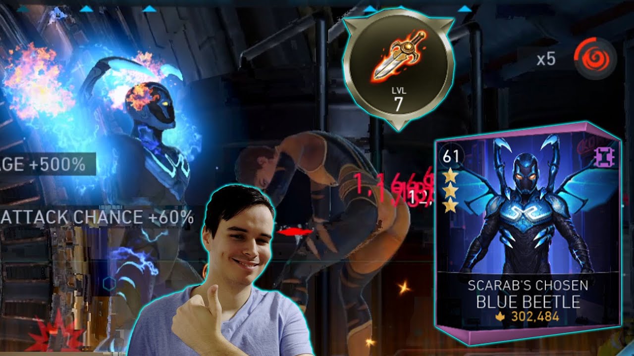 Twin Blade Legendary Blue Beetle + Raven Injustice 2 Mobile