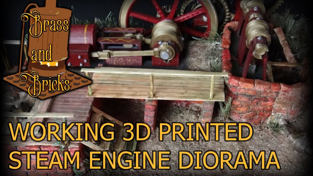 3D Printed Solenoid Steam Engine Diorama!