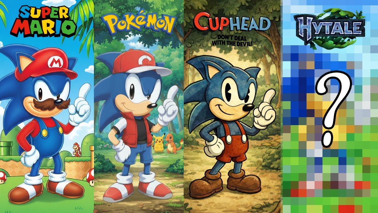 SONIC in different Games  (EVOLUTION)