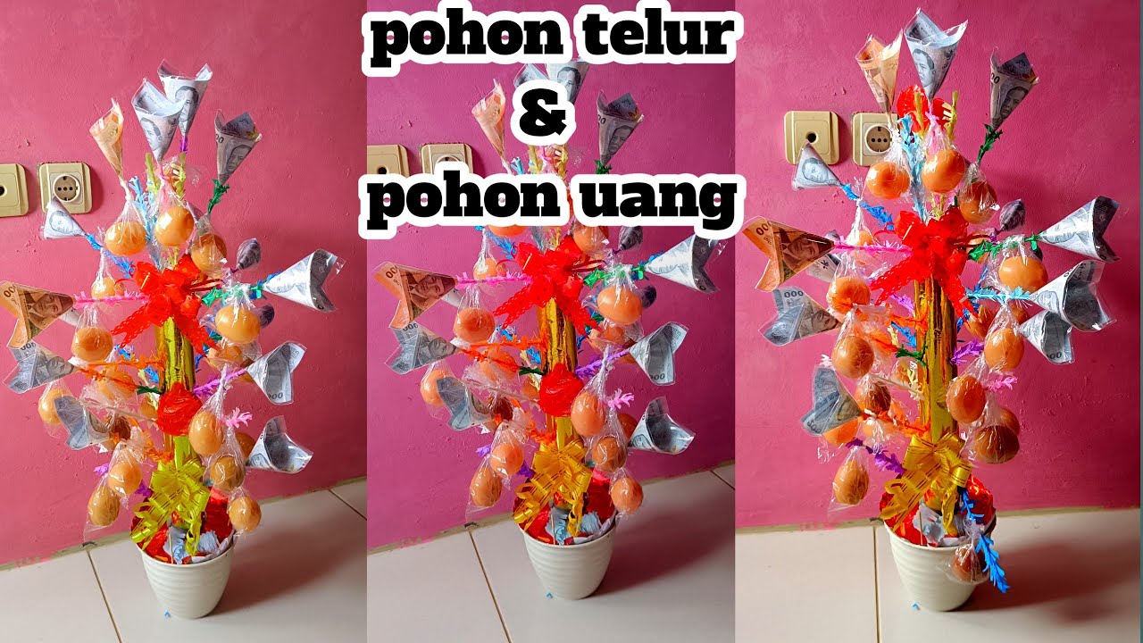 cara membuat pohon telur hias dan pohon uang maulid nabi- telur hias maulid nabi