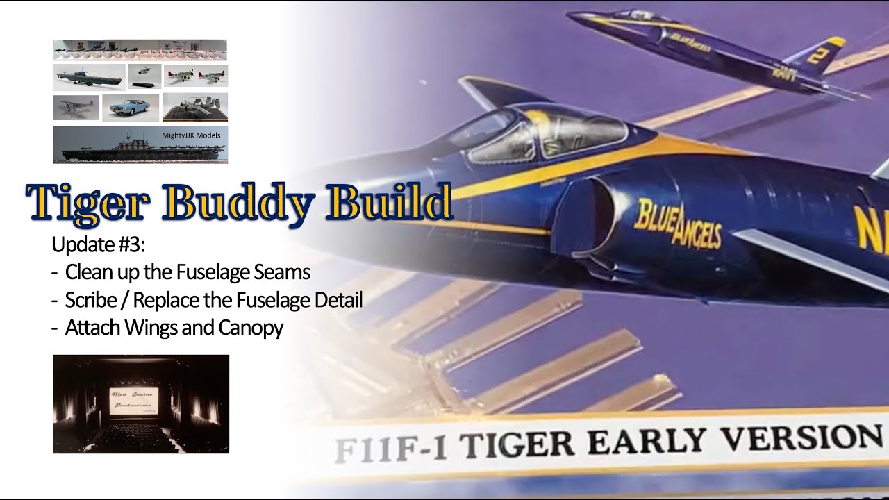 Tiger Buddy Build - Grumman F11F Tiger #3: Seams, Wings & Canopy