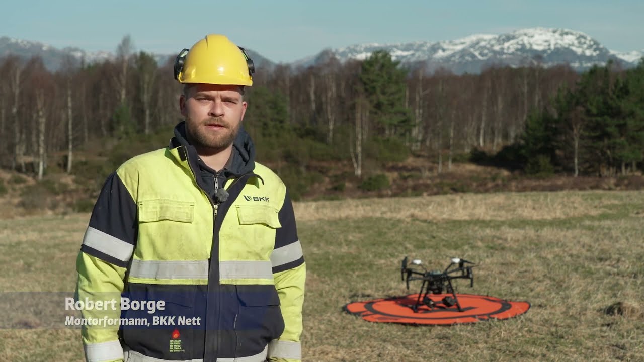 BKK Nett bruker drone til å finne feil i strømnettet