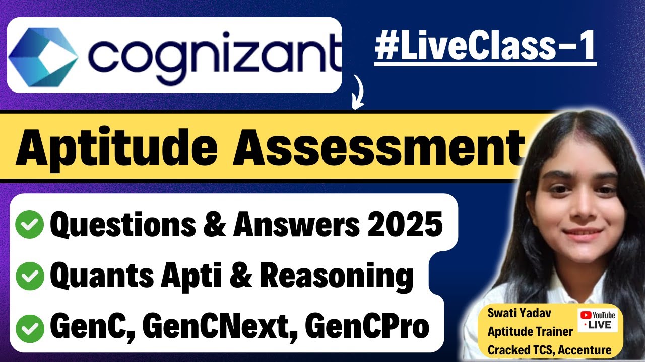 Cognizant Aptitude Questions & Answers |Previous Year Questions |Cognizant Aptitude Assessment 2025