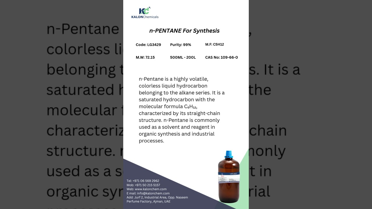 n-Pentane &ndash; High-Purity Solvent for Synthesis & Industrial Applications #industrialchemicals