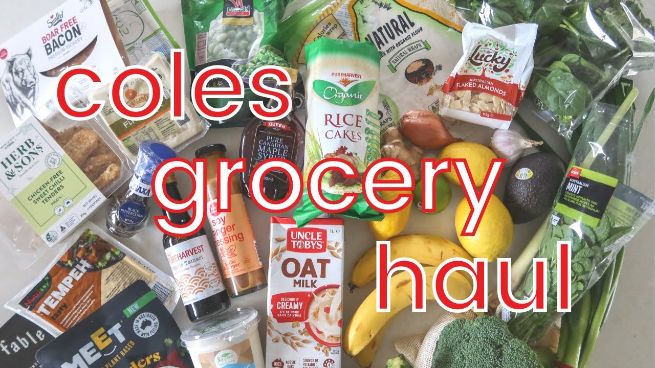 coles grocery haul + plant-based meat review in Australia // vegan, high-protein haul