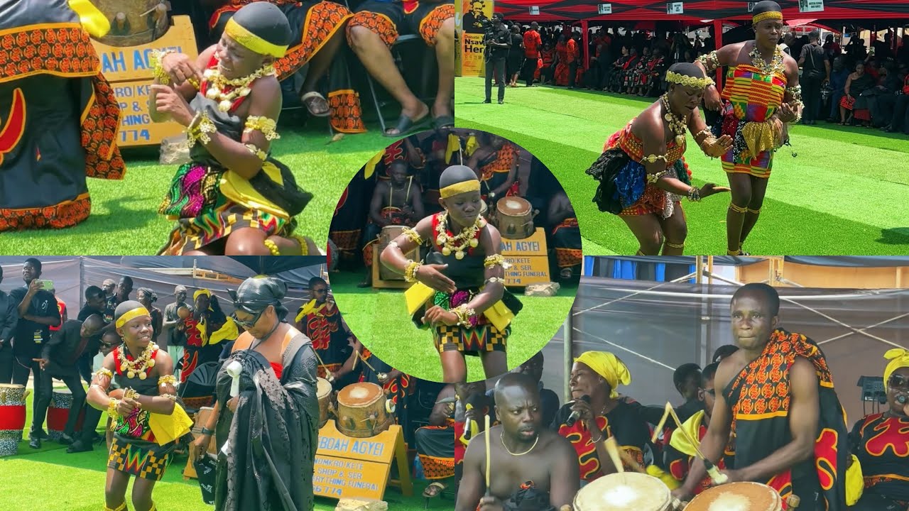 Adwoa Yeboah Agyei and her Nnwomkro group🥁honor the music legend🎶with a stirring cultural dance 💃 