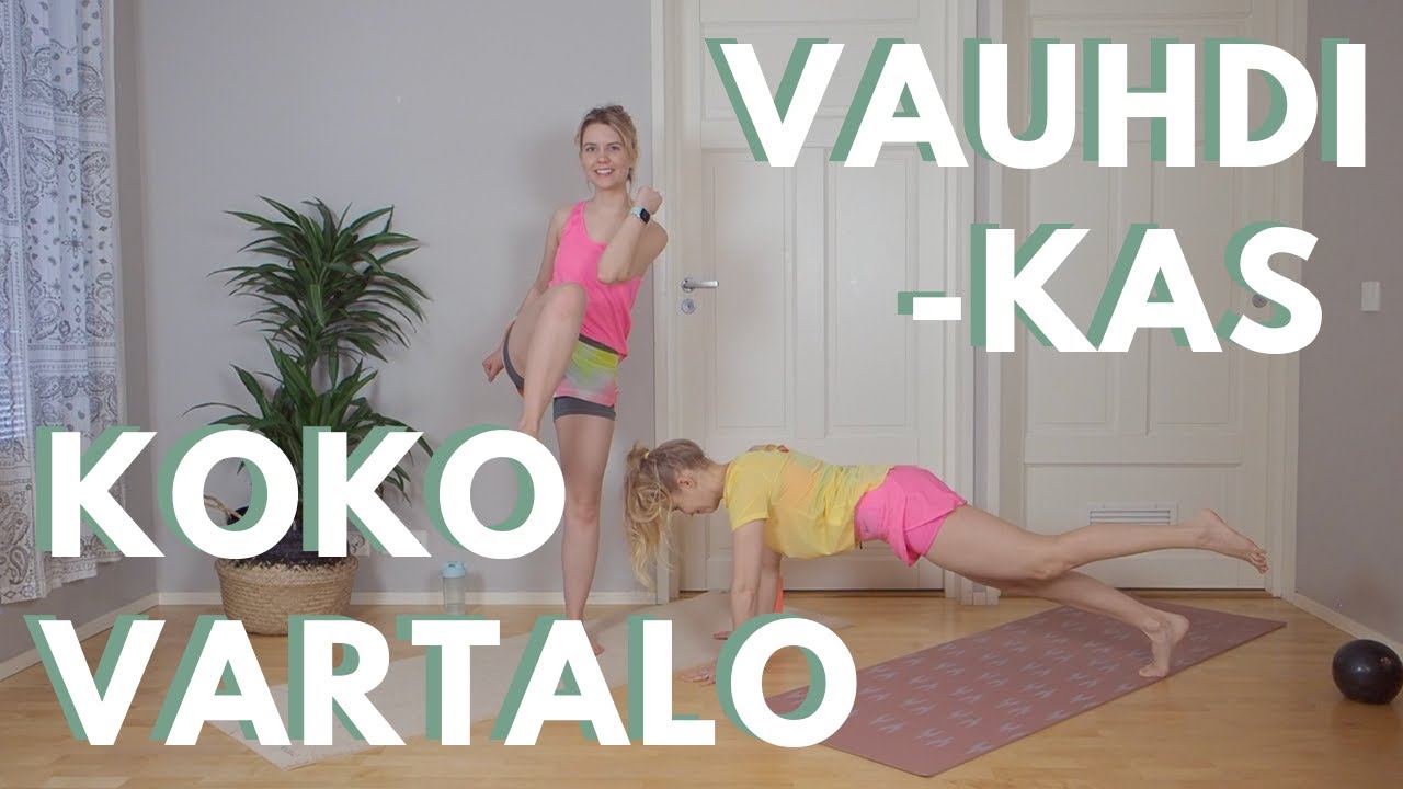 VAUHDIKAS KOKOVARTALOTREENI | 20min kotitreeni | Sopii aloittelijalle