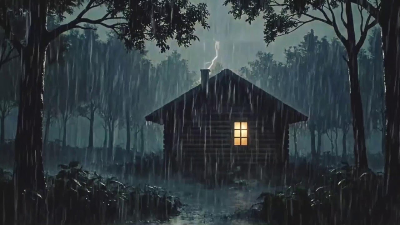 Dark Night Rain & Thunder Ambience | 24/7 Live Sleep Sounds | HEAVY RAIN | RAIN SOUND FOR SLEEP