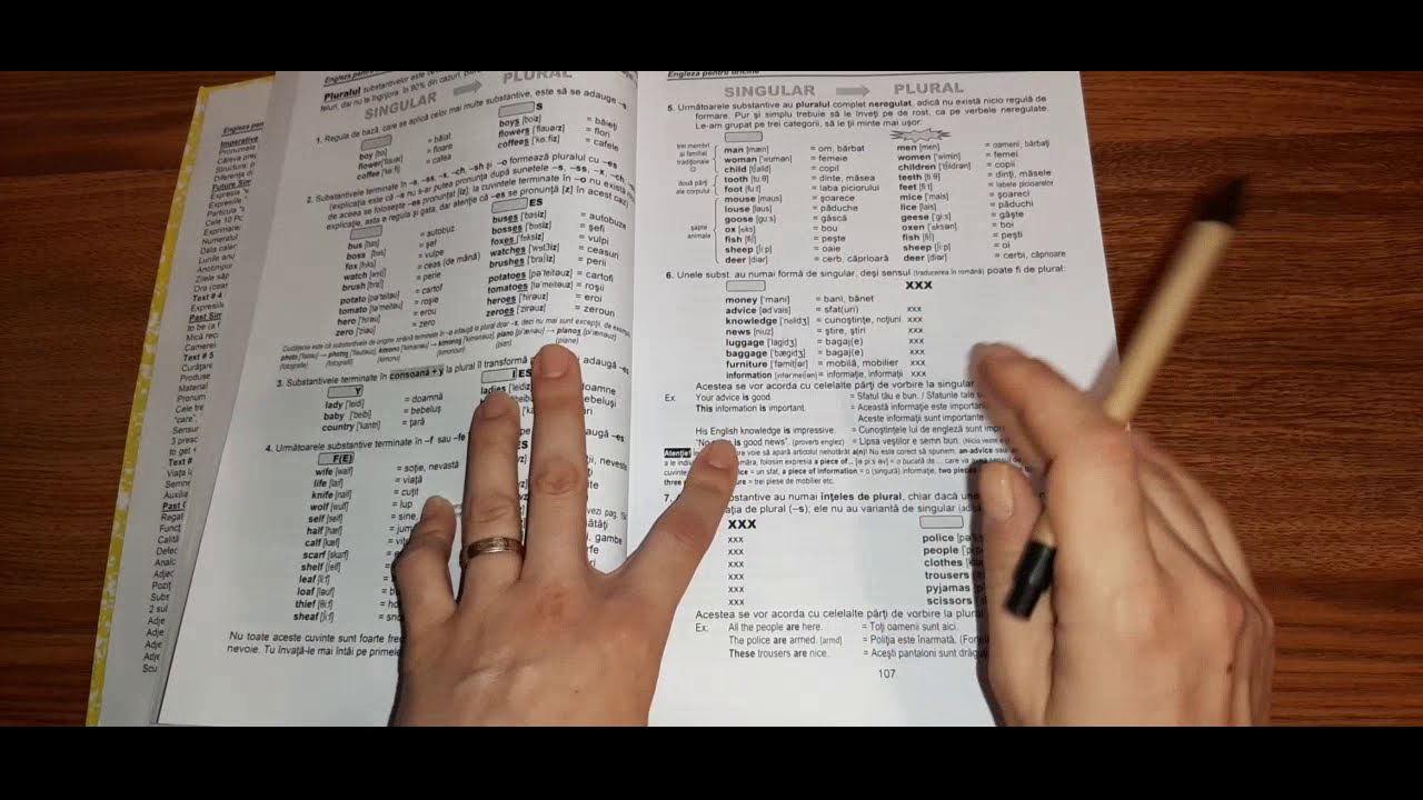 Lecția # 052 - PLURALUL SUBSTANTIVELOR - part 2: excepții mari, pluralul neregulat, pluralul străin