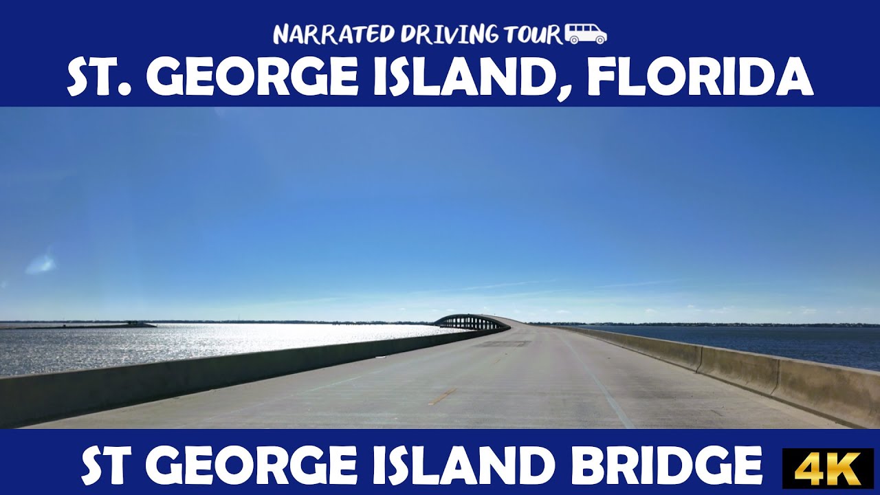 🚗🌅 Stunning Drive Across St. George Island Bridge, Florida | Scenic 4K Road Trip 🌊🌴