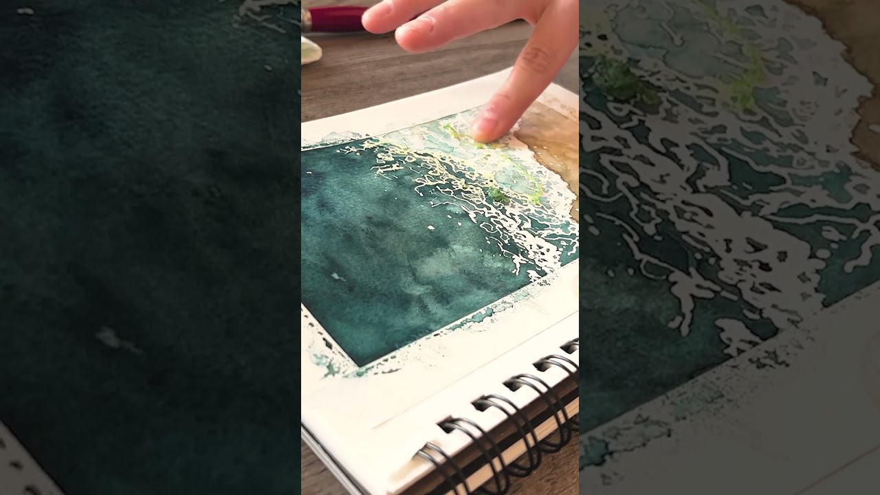 easy Painting Technique | how to use Masking Fluid  🎨🖌️ #artsupplies   #painting #art #watercolor