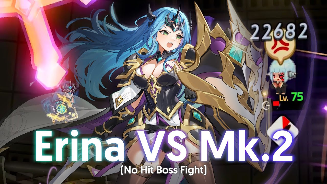 Myth Erina VS Mk.2 No Hit Boss Fight | Guardian Tales