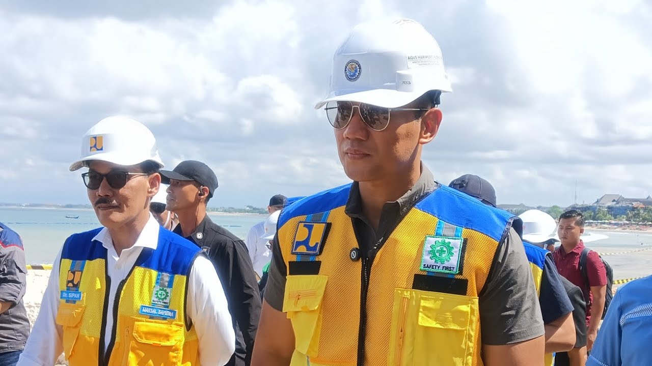 Menko AHY Tinjau Proyek Water Breaker Pantai Kuta