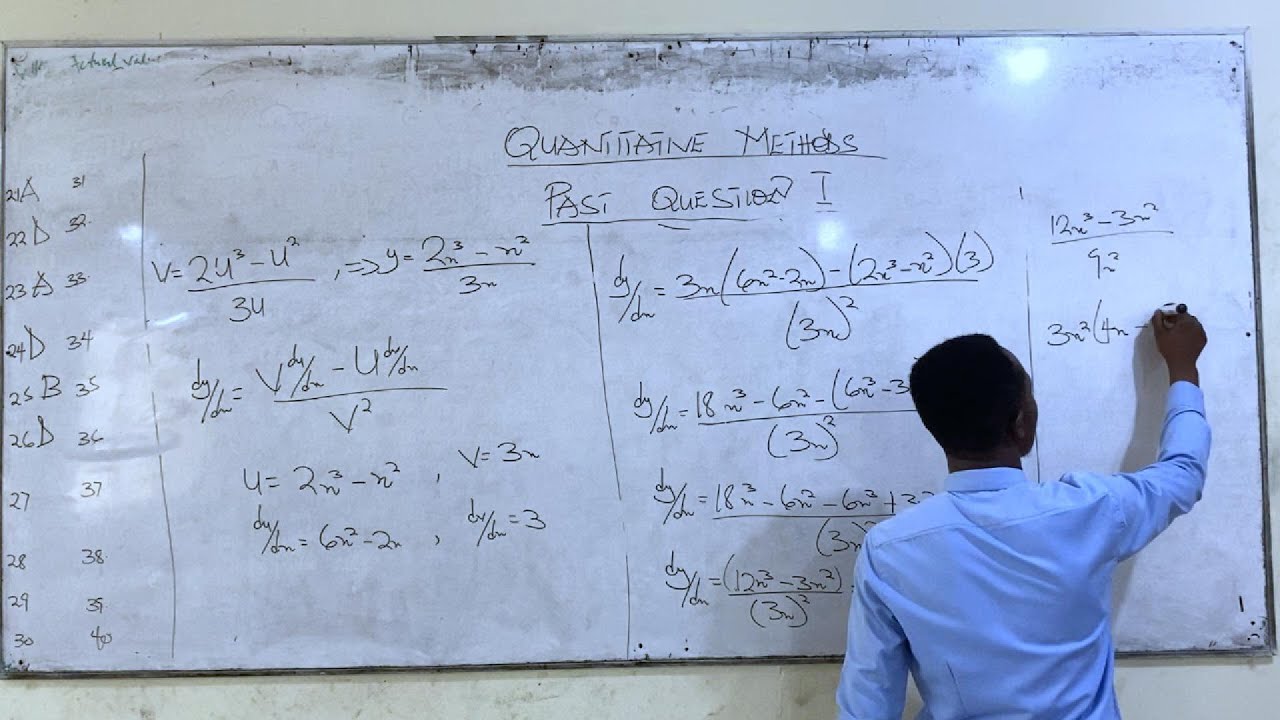 QUANTITATIVE PAST QUESTION - (PART 2)