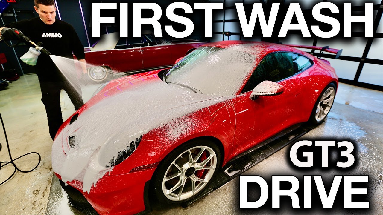 NEW Porsche GT3 992 First Wash and Drive Signing The Hood!