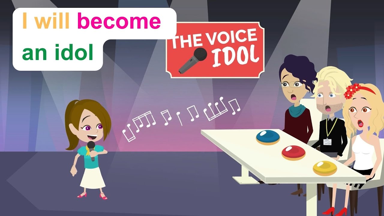 Ella's audition for The Voice Idol - English Funny Animated Story - Ella English