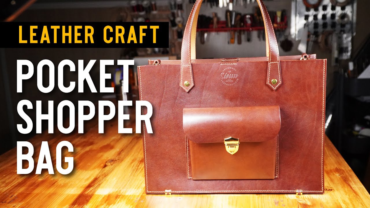 [가죽공예] 포켓쇼퍼백 만들기: [leather craft]making a Pocket Shopper Bag