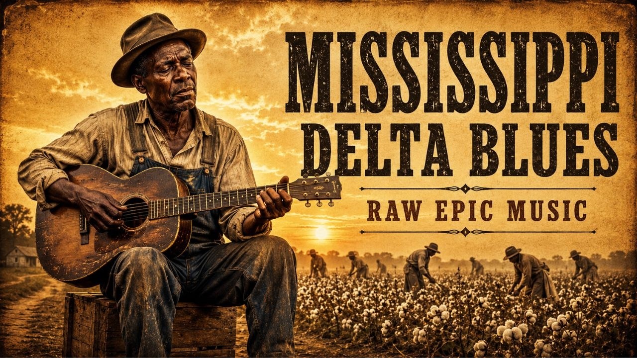 Vintage Delta Blues & Acoustic Folk – Cottonfield Echoes (Full Album 2026)