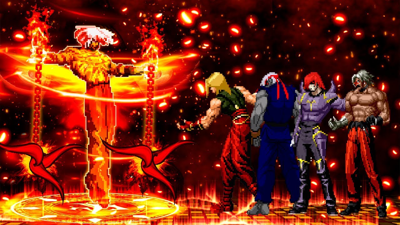 [KOF Mugen] Dios Elemental del Fuego!!  Element Fire VS Omega Team