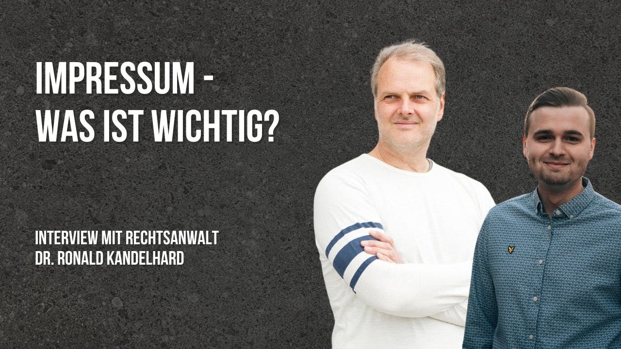 Beachte dies bei deinem Impressum - Rechtsanwalt klärt auf