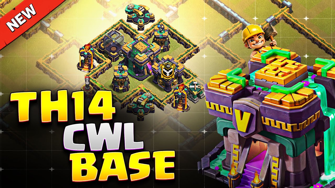Новая ЛУЧШАЯ база TH14 CWL 2025 ⚒️ БЕЗУМНАЯ ссылка на базу Town Hall 14 + анализ и повторы