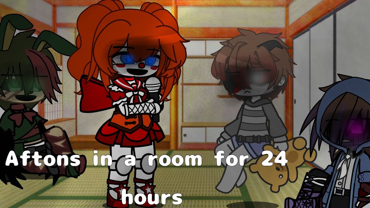 Afton family stuck in a room for 15 hours || Lazykit || Gacha club ||