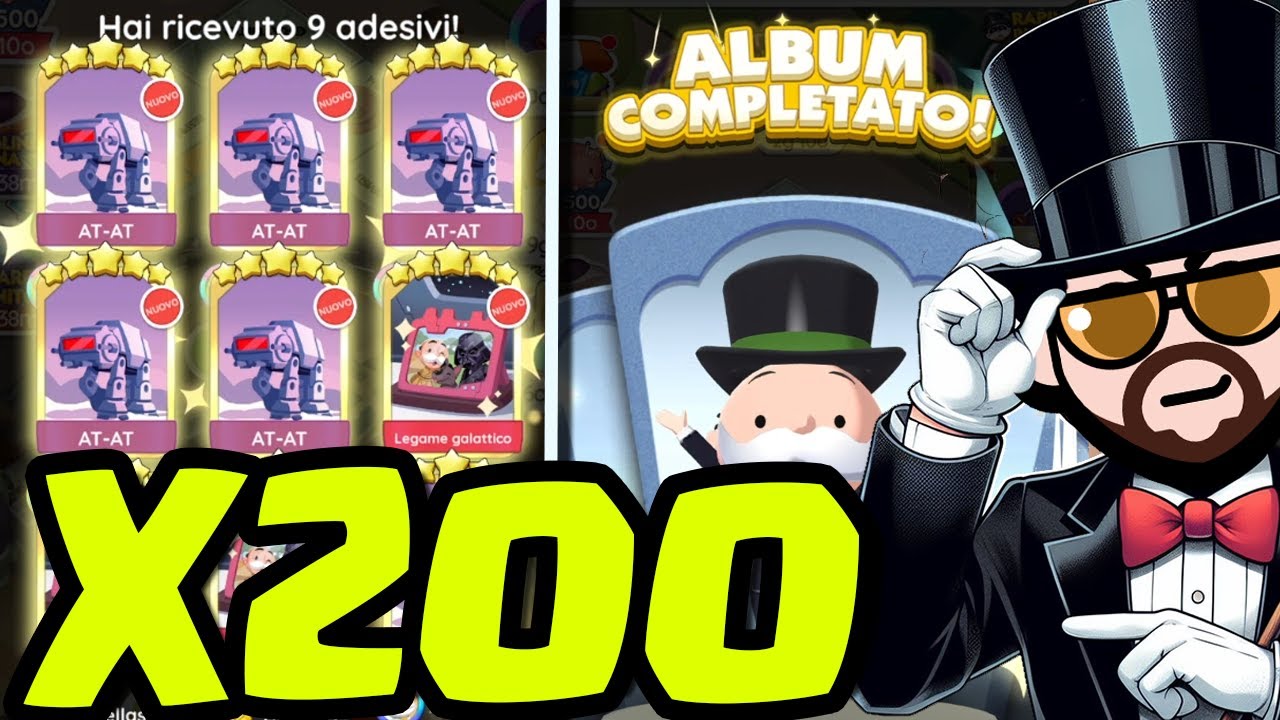 ALBUM STAR WARS COMPLETATO + PEG-E STICKER | Monopoly GO! ITA