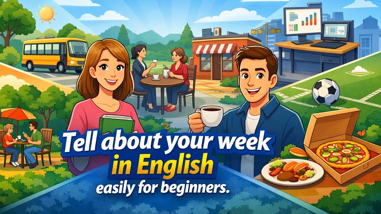 A Week in Our Life | Learn English with Daily Routines (Monday to Sunday).