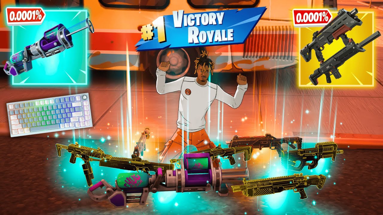 Fortnite Reload ( ALL EXOTICS Mythic Meowscles Peow Peow Rifle)